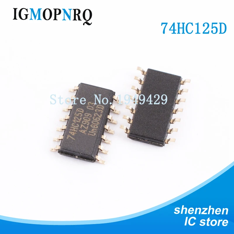 10 piezas 74HC125D SOP14 74HC125 SN74HC125DR SN74HC125 Buffer y ...