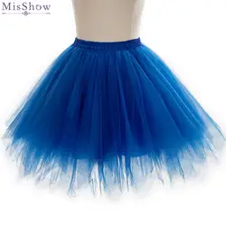 MisShow пикантные 2 цвета юбка пачка короткие Нижняя 5 слоев пышная летняя 2019 кринолин нижняя рокабилли