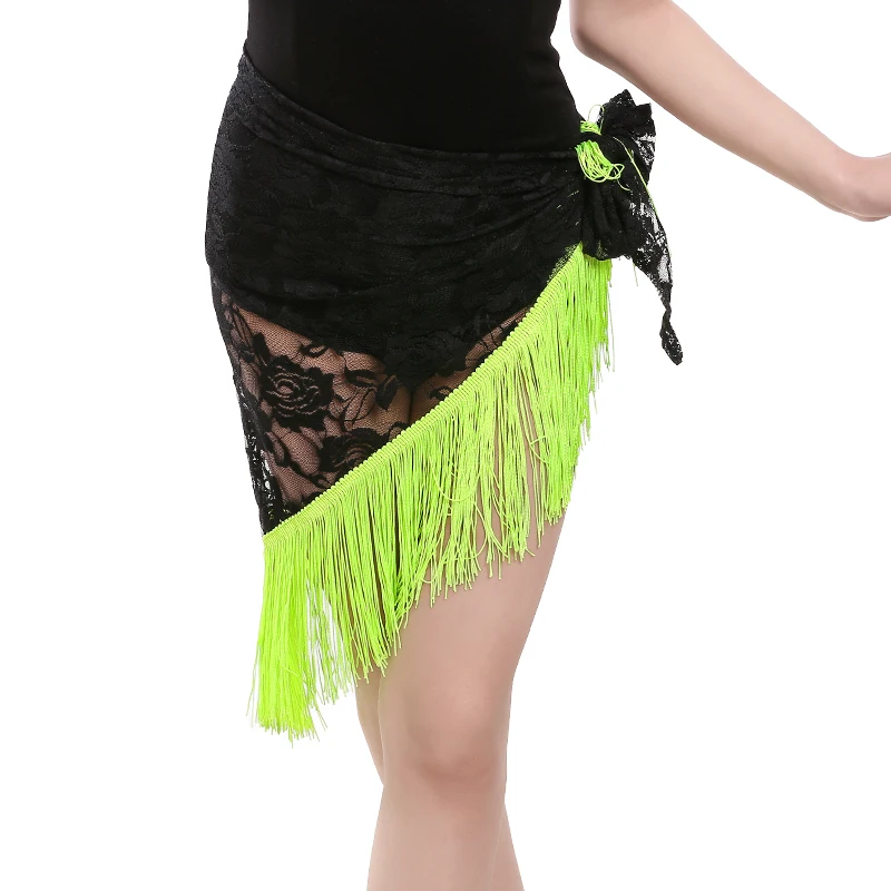 Sales Girls Latin Dance Skirts Fringed Ballroom Latino Wrap Skirt Dance