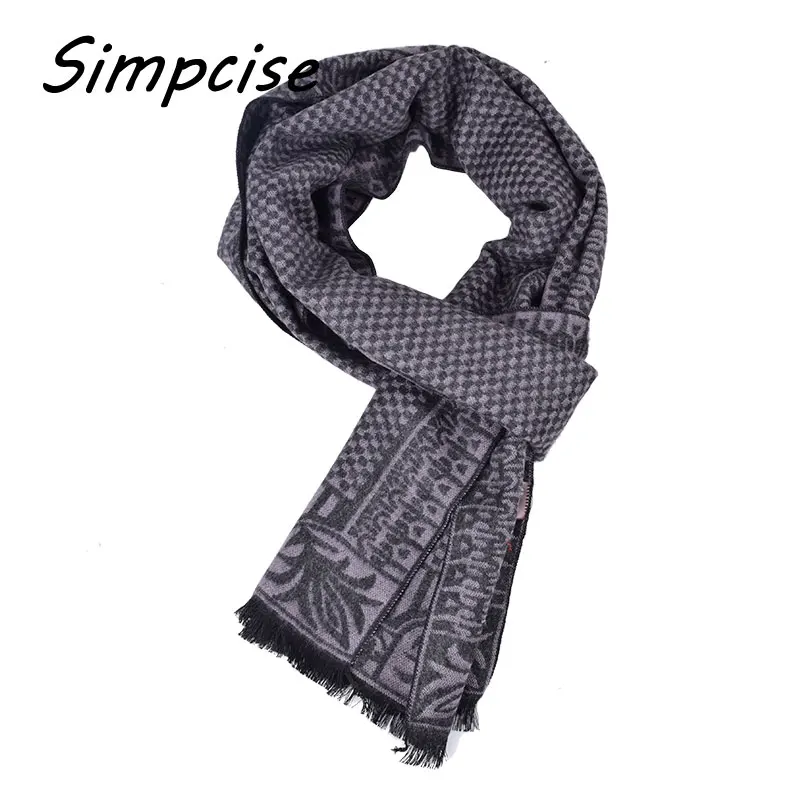 Adult Winter Scarf Scarves Men Cotton Blend Tartan Print Autumn New Fashion Men's Cachecol A3A18914