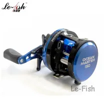 Le-рыба 7+ 1 Подшипники Лидер продаж Барабаны колеса приманки литья Рыбалка Катушка Алюминиевый сплав 5.0: 1 для лодки отсадки Ocean рыбы