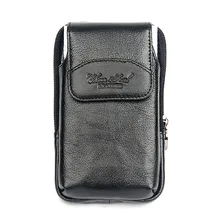 4,5/5,5 дюймов Мужская сумка из натуральной кожи для сотового/мобильного телефона, сумка-кошелек с ремнем, повседневная мужская сумка из воловьей кожи, поясная сумка