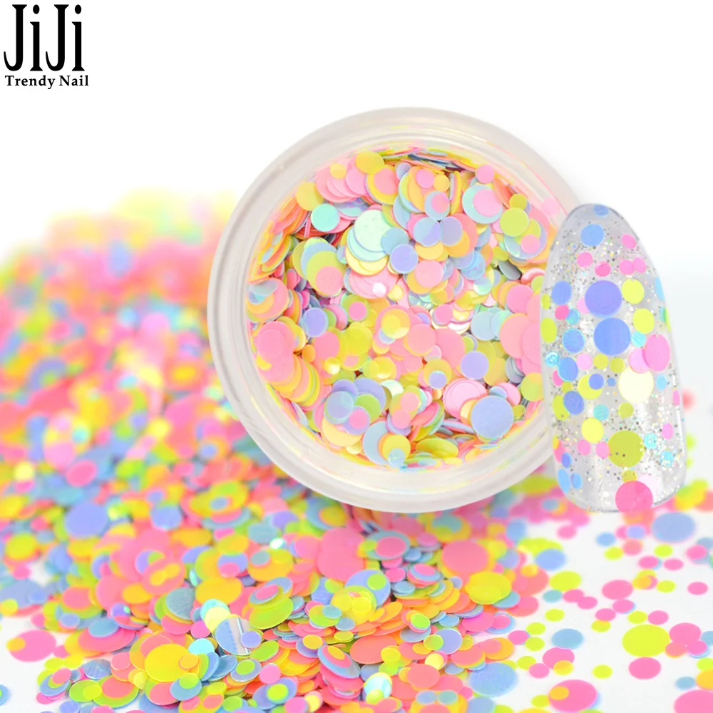

1pcs Mixed Color Mini Round Nail Art Glitter Powder Paillette Shining Flakies Manicure Glitter Sequins for Nail Decoration JIP39