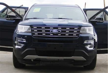 Exterior For Ford Explorer 2016 2017 ABS Chrome Front Bumper Fog Lamp Foglight Light Cover Trim