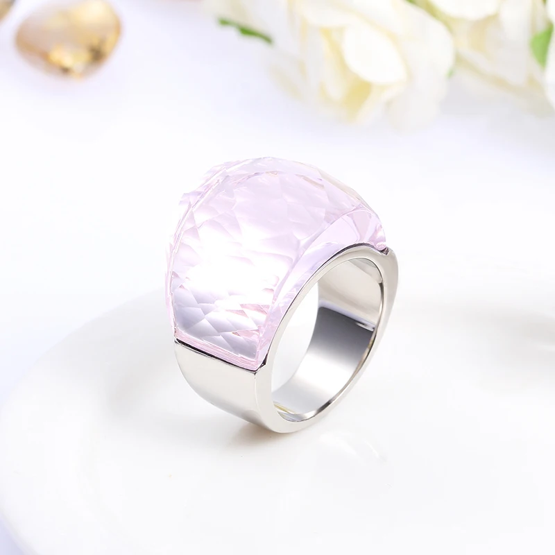 Женское кольцо из нержавеющей стали 316L с австрийскими кристаллами|austrian crystal
