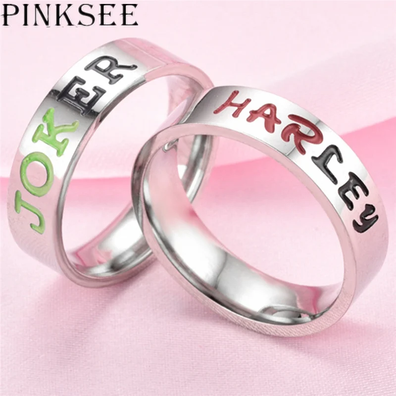PINKSEE Европейская и американская мода романтические парные кольца для влюбленных
