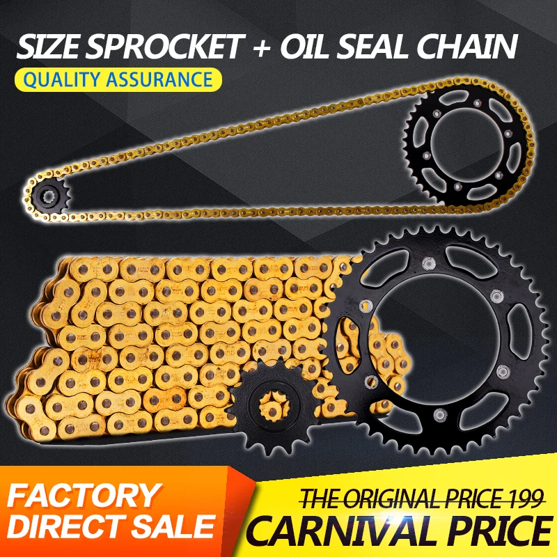 A Set Motorcycle DID O Ring Chain Add Gear Sprocket Chain Disc Wheel Kit For Honda CBR250RR MC22 CBR250 1990--1998 VTR250