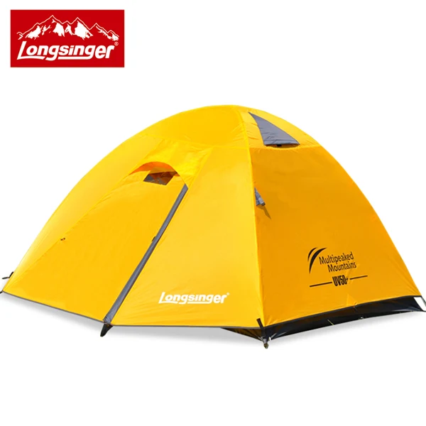 Longsinger/ультра-светильник 3 4 двухслойный алюминиевый стержень профессиональный открытый кемпинг туристическая палатка - Цвет: Цвет: желтый