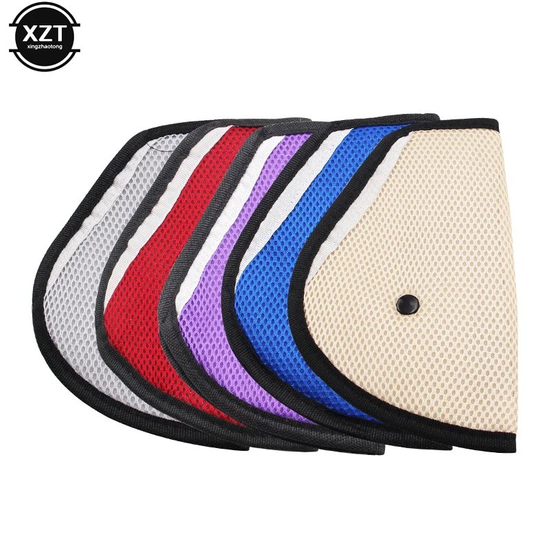 

2019Triangle Baby Kids Car Safe Fit Seat Belt Adjuster Device Auto Safety Belt Cover Child Neck Protection Positioner Breathable