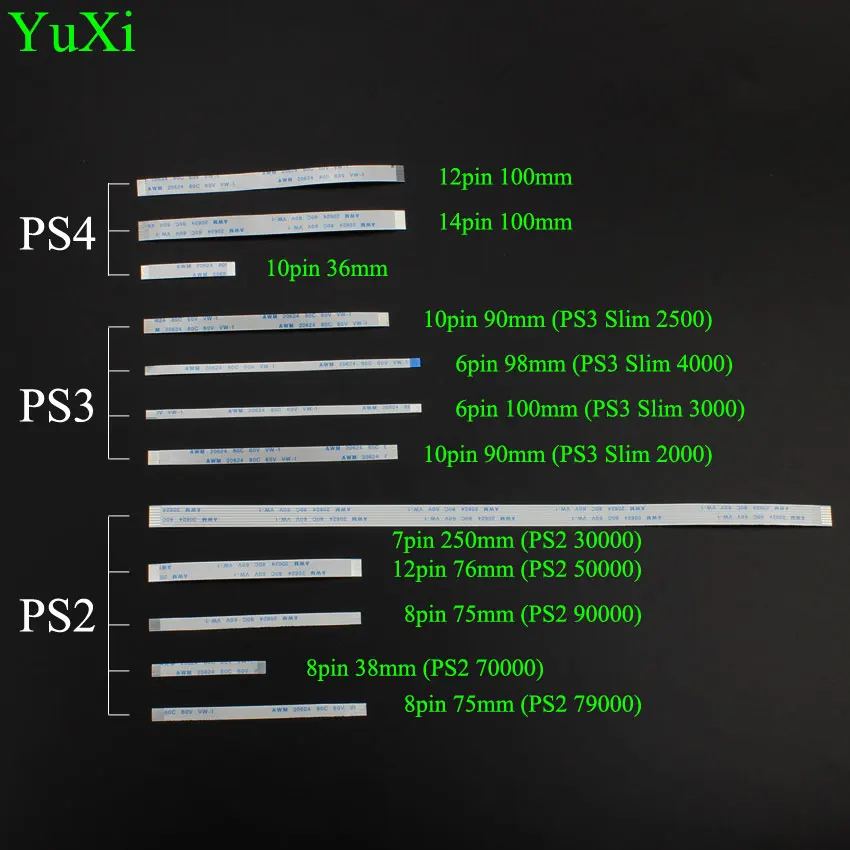 YuXi 2 шт./лот 10 12 14 контактный гибкий кабель для контроллера PS4 зарядная плата PCB и