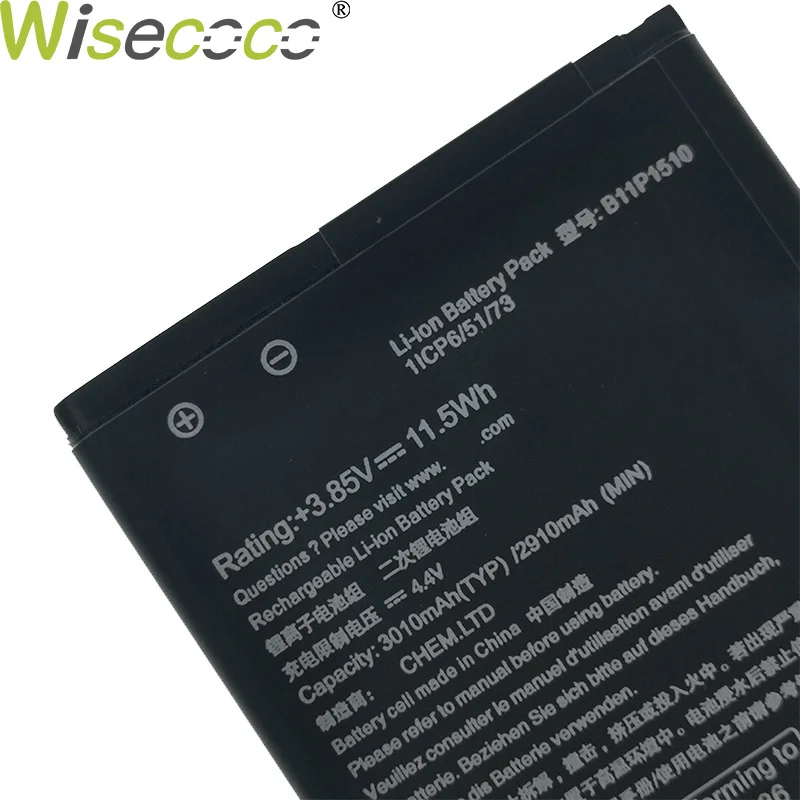 Wisecoco 2 шт. новый оригинальный аккумулятор 3010 мАч B11P1510/C11P1510 для ASUS ZenFone Go TV ZB551KL X013DB