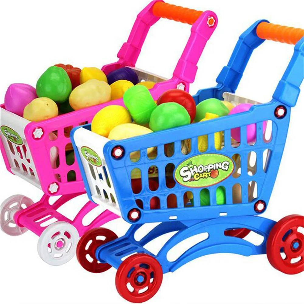 MUQGEW New Children's simulation Shopping Cart Toy Set Shopping Carts