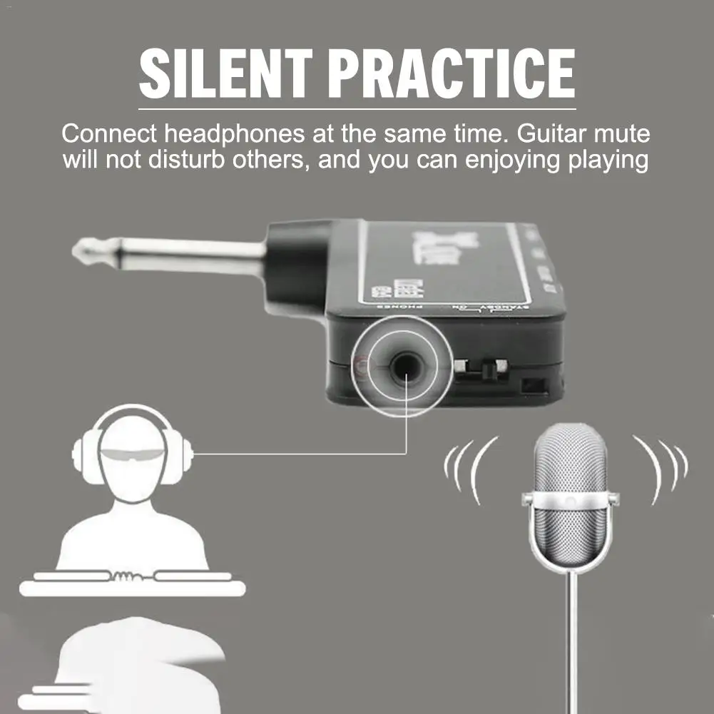 GA5 Classic Rock Mini Portable Rechargeable Electric Guitar Plug Headphone Amp Amplifier Musical Instrument Accessories