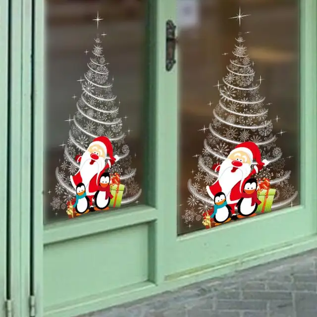 christmas wall stickers diy shop windowdoor wall decoaration glass paste christmas decoration for - Window And Door Christmas Decorations christmas wall stickers diy shop windowdoor wall decoaration glass paste christmas decoration for - Window And Door Christmas Decorations