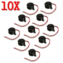 Beste Preis 10 Pcs Durable 3-24 V Piezo Elektronische Summer Alarm 95DB Kontinuierliche Sound Beeper Für Arduino Auto van