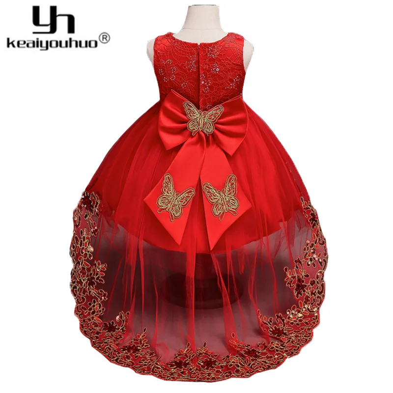 

2018 Baby Costumes Kids Dresses For Girls Clothes Summer Party Princess Dress Wedding Dress Flower Girl Children Clothing 10 12Y