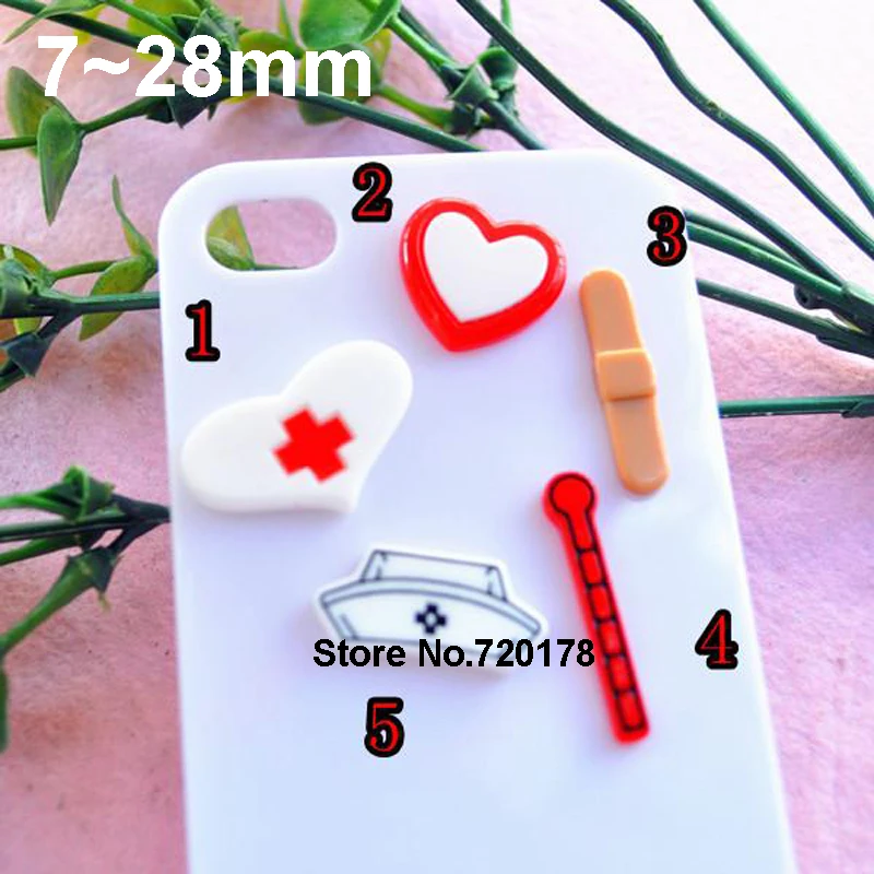 

Mixed resin nursing set flatback resin cabochons kawaii for DIY Embellishments 7~28mm 50pcs YZR394