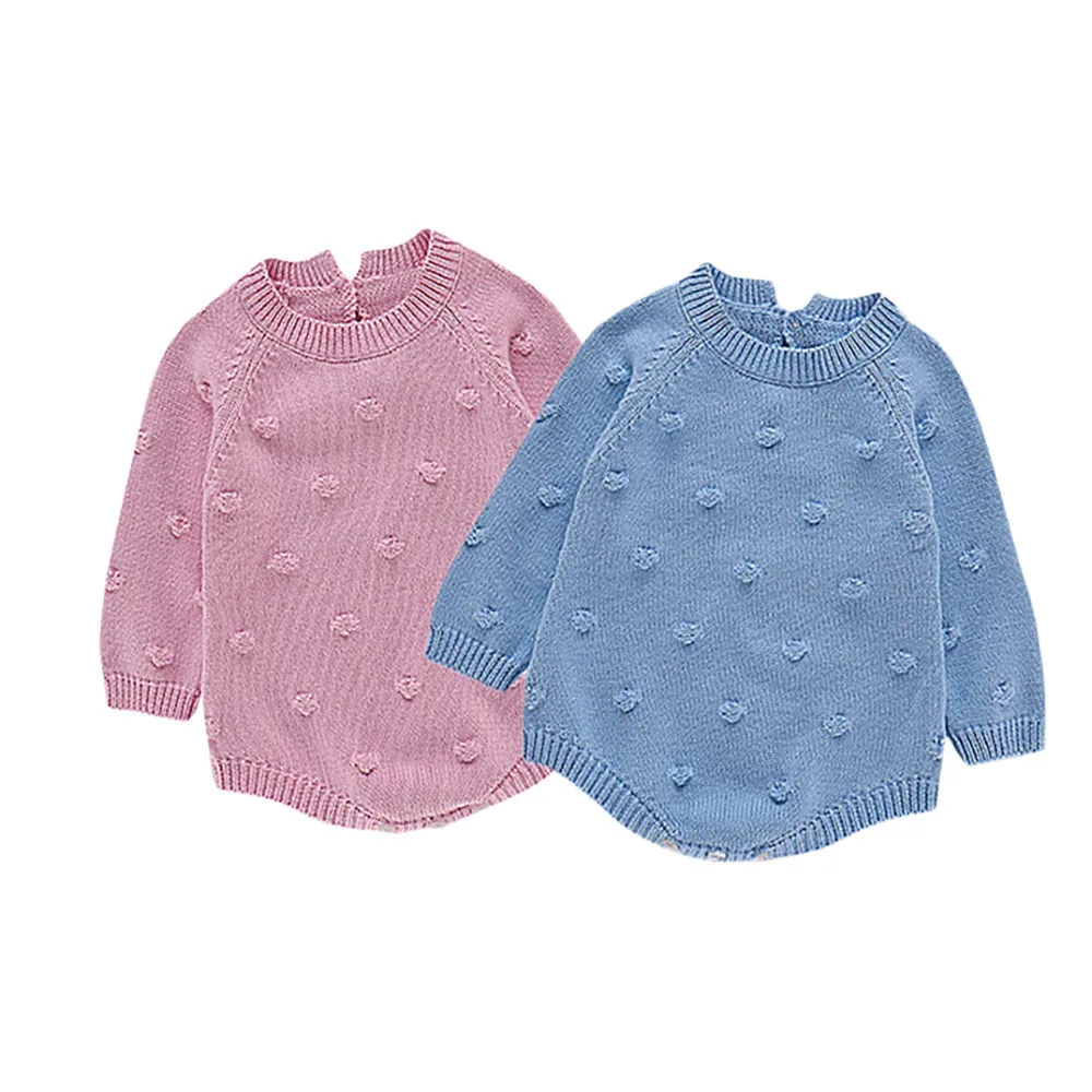 

MUQGEW new arrvial winter rompor Newborn Baby Boy Girl Knit solid Romper Crochet Clothes Outfits baby rompers roupas menina