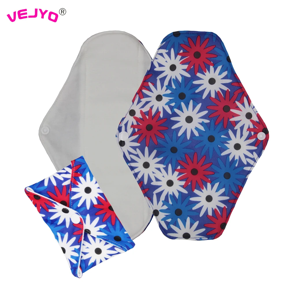 

VEJYO 1PC Women Reusable Best Period Cloth Pads Regular Flow Healthy Ladies Washable Sanitary Product Feminine Hygiene Care