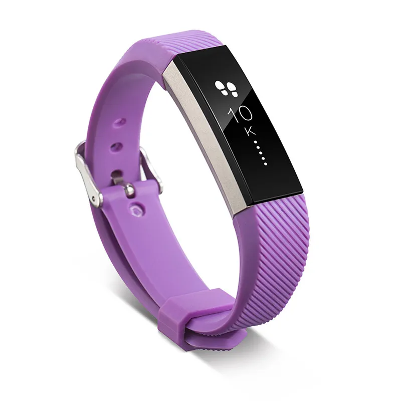 11 цветов HR Смарт Браслет часы силиконовый ремешок для часов Высокое качество замена запястье силиконовый ремешок Застежка Для Fitbit Alta - Цвет: Purple