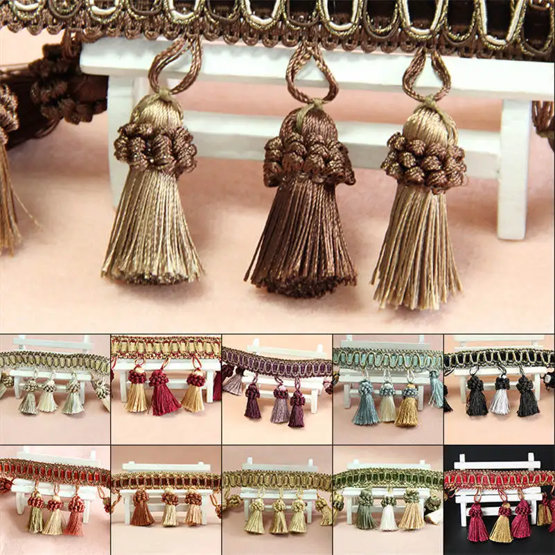 

1M Curtain Edging Sewing Trims Tassel Fringe Upholstery DIY Cushion Decor