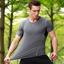Мужские футболки с коротким рукавом для бега, быстросохнущие компрессионные фитнес-плотно теннисные футболки для футбола, спортивная одежда Demix