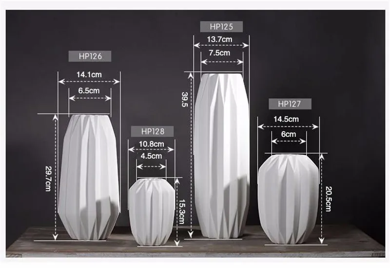 Искусство оригами Керамическая Современная белая ваза для цветов украшение дома керамическая ваза 1 шт