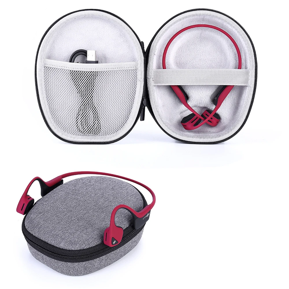 

Newest EVA Travel Carrying Cover Bag Case For AfterShokz Trekz Titanium/Mini/Air Bone Conduction Headphones