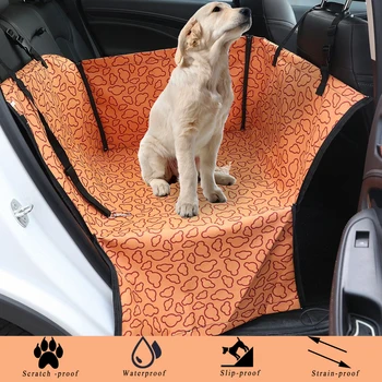 

Pet Dog Cat Car Rear Back Seat Cover Mat Protector Hammock Cushion Polyester Waterproof Purple Green Orange Coffee Strain-proof