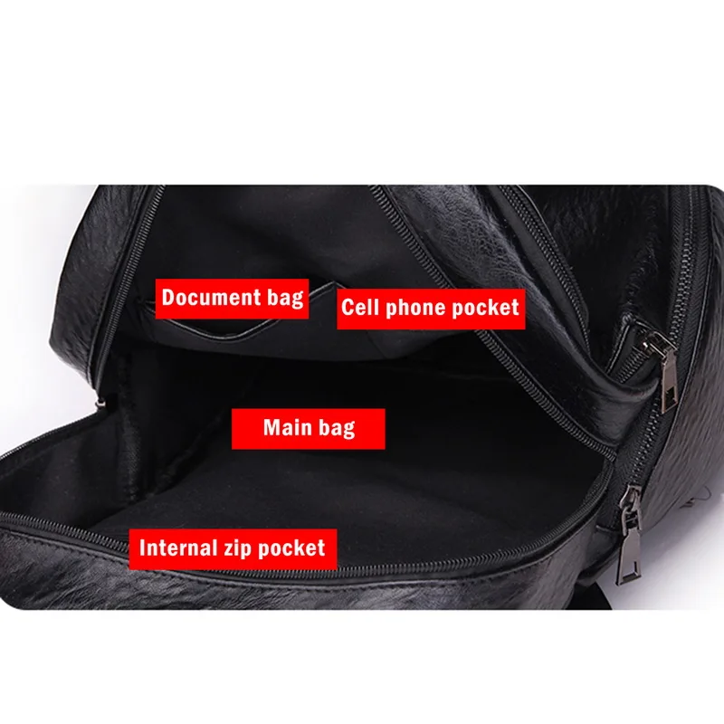 Litthing женский модный рюкзак из искусственной кожи, кошелек, водонепроницаемый, Противоугонный рюкзак, легкая школьная сумка на плечо, повседневный рюкзак