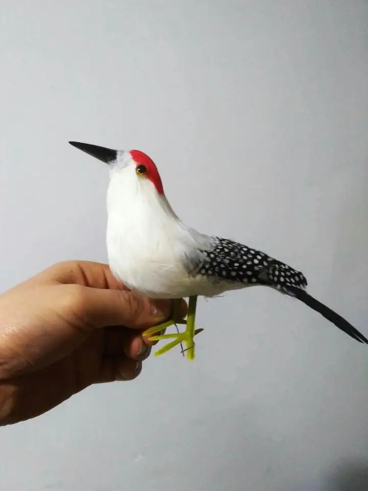 Cerca de 22 cm Penas Pica Pássaro Pássaro Simulação Rígido Modelo Prop Casa Jardim Decoração Presente S1336 5 Cheap Animais de pelúcia