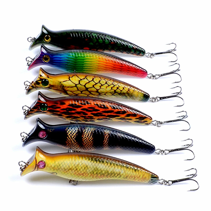 Biwvo Popper 12cm 20g Wobbler For Trolling Fishing Lure Metal Winter Sea Hard Fishing Goods For Fishing Ice Whopper Plopper