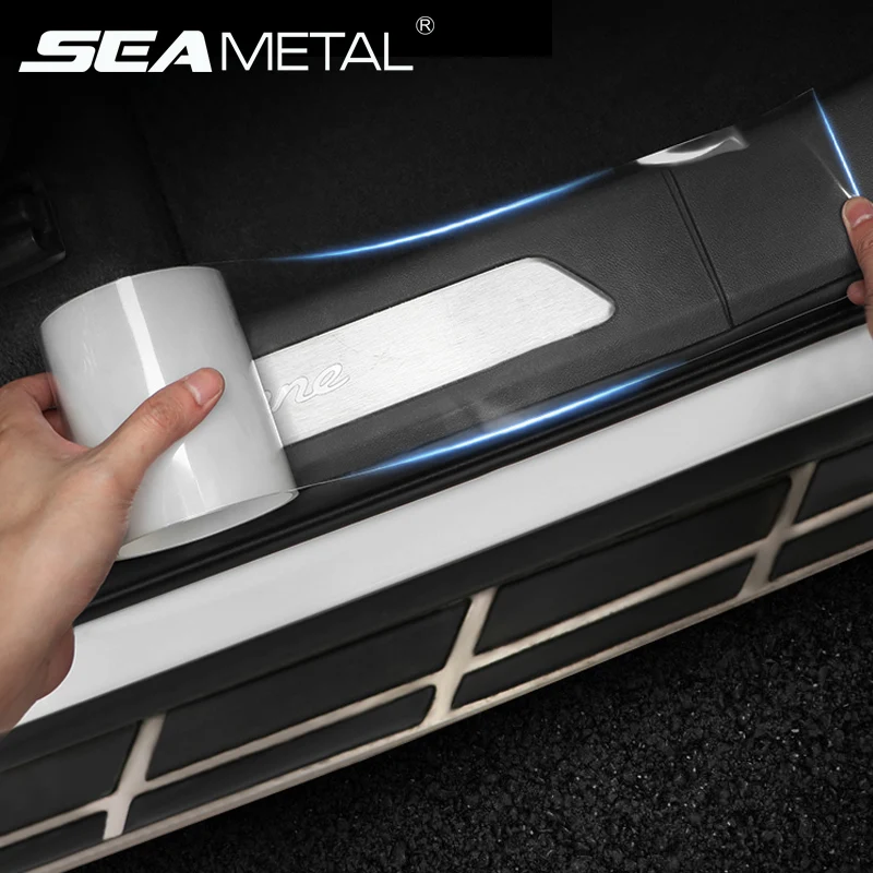 

Car Trunk Protector Stickers Anti Scratch Nano Tape Auto Door Sill Scuff Plates Protector Film Door Edge Protective Seal Styling