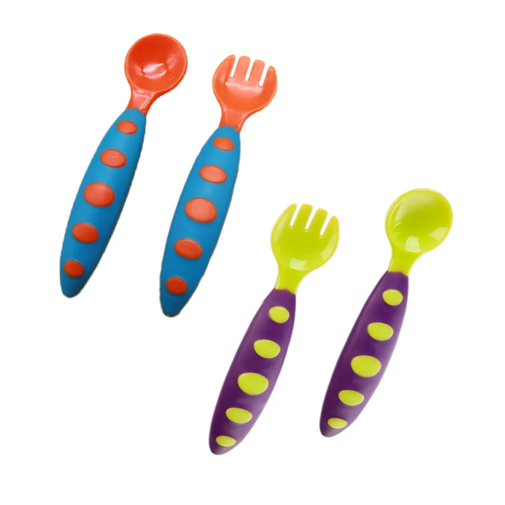 Lovely Baby Fork Spoon Set With Box Little Kids Dining Tool Children