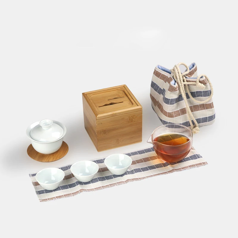 Tea Cup Tea Ceremony Tools Tea Set TANGPIN Ceramic Gaiwan Teacups Ceramic Chinese Tea Pot Portable Travel Tea Set