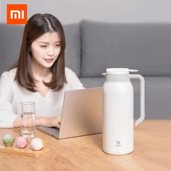 

Newest Original Xiaomi Mijia VIOMI Thermo Mug 1.5L Stainless Steel Vacuum Bottle Cup Thermo 24h Keep Warm For xiaomi smart home