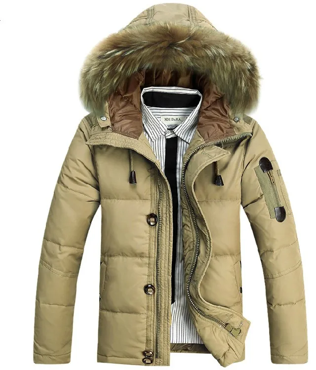 2014 Winter Casual Canada Mens Fur Collar Down Coat