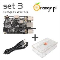 Orange Pi Win Plus Set 3: Pi Win Plus+ Transparent ABS Case+ USB to DC 4.0MM - 1.7MM Power Cable Support Android, Ubuntu, Debian