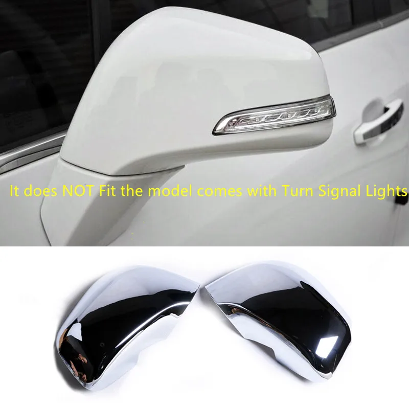 Car Accessories 2pcs Rear View Side Door Mirror Cap Cover Trim ABS