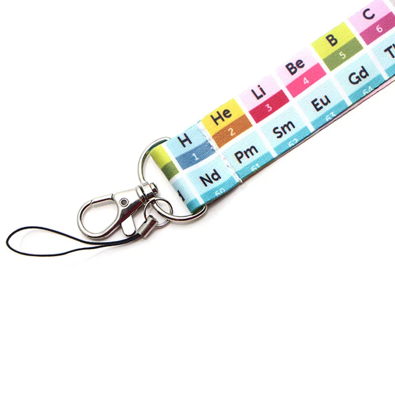 P3801 Dongmanli The Periodic Table Lanyard Badge ID Lanyards/ Mobile Phone Rope/ Key Lanyard Neck Straps Necklace