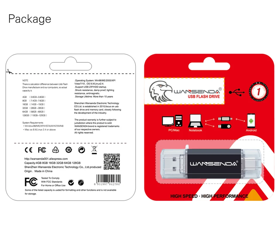 Флеш-накопитель WANSENDA 3 в 1 OTG USB3.0& type-C& Micro USB флеш-накопитель 32 Гб 64 Гб 128 ГБ 256 ГБ 512 Гб USB OTG USB флеш-накопитель