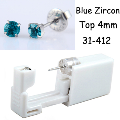 Disposable Sterilized Safety Nose Ear Piercing Unit Cartilage Tragus Helix Piercing Gun Tool Kit Build In Ear Studs Earring