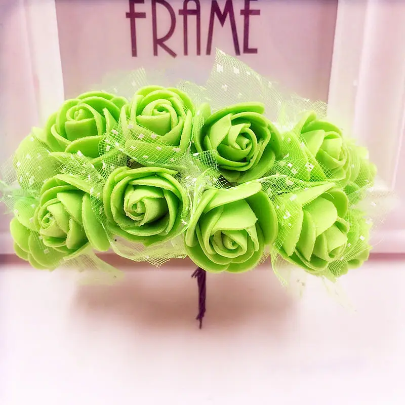 144Pcs/lot Mini Foam Rose Artificial Flower Bouquet Wedding Party Craft Decor JX 