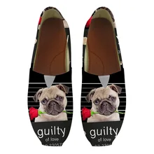 Guilty Dogs/Женская парусиновая обувь на плоской подошве с 3d принтом; сверхлегкие Лоферы без застежки на плоской подошве; забавная Рабочая обувь; кроссовки; корабельная обувь для женщин