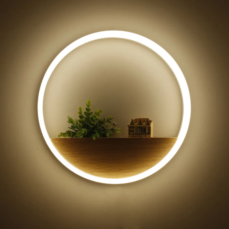 Modern LED Wall lights for bathroom aluminum hardware acrylic lampshade rings design Decoration indoor home lamp diameter 40CM