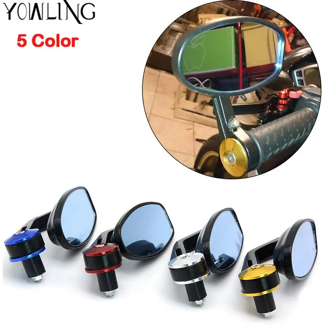 Universal Motorcycle Bar End Side rearview Mirror For BMW Ducati Kawasaki Honda Aprilia Cafe Racer Victory Triumph moto Mirrors