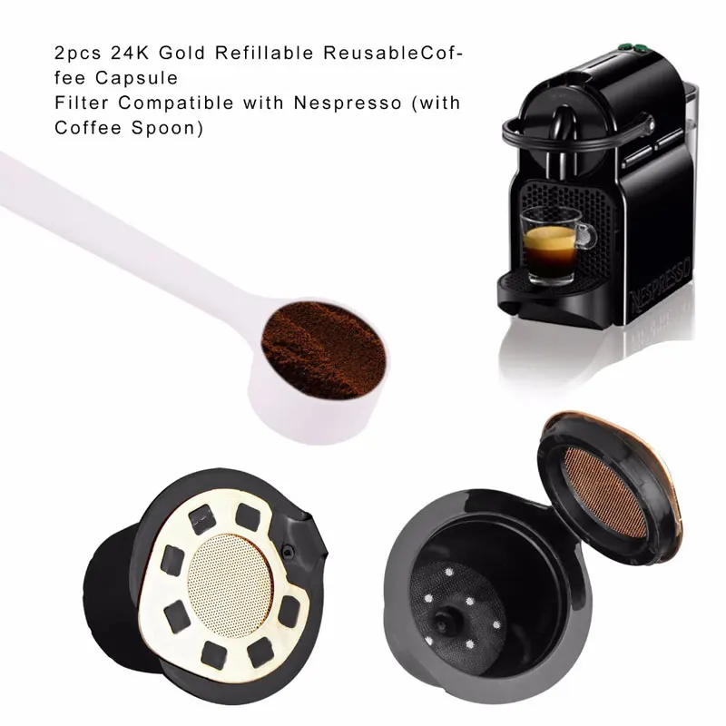24K Gold Refillable Dolce Gusto Coffee Capsules Taste Sweet Reusable