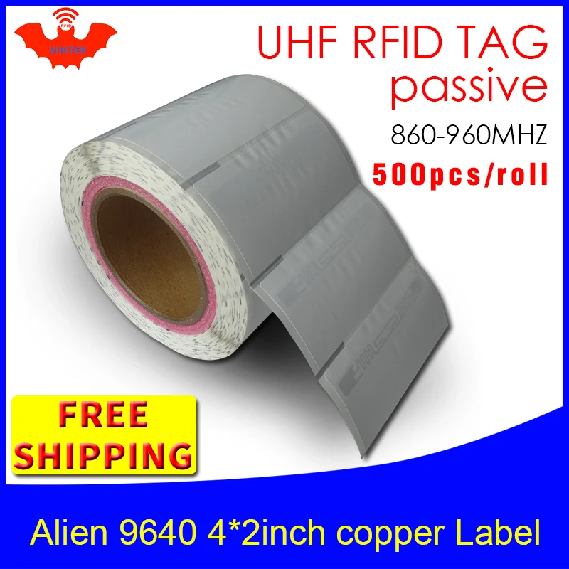 Rfid-теги UHF стикер Alien 9640 EPC 6C для печати медные наклейки 915m868mhz Higgs3 500 шт. клей пассивный RFID этикетка