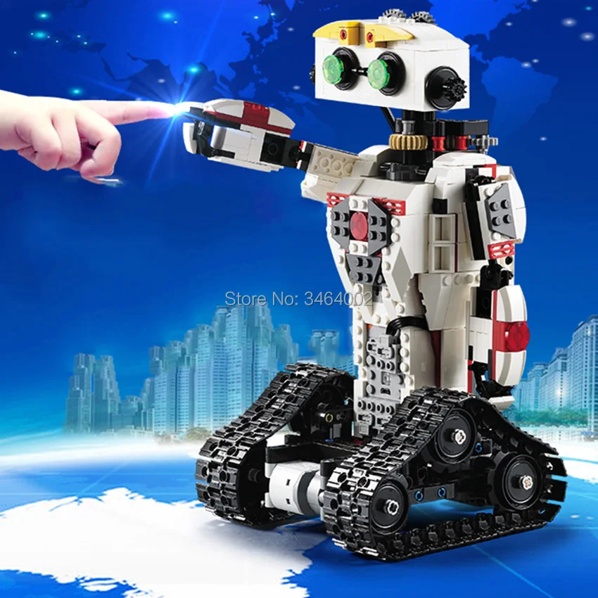 710 шт. DIY RC робот строительные блоки 2 в 1 Преобразование литиевой батареи 3