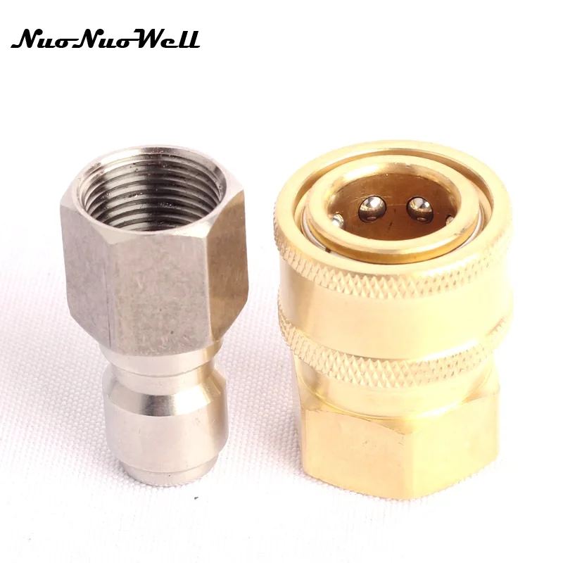 

1set 3/8" Thread Quick Connector Car Washer High Pressure Connector Air compressor Adapter Garden Irrigation Water Gun Joints